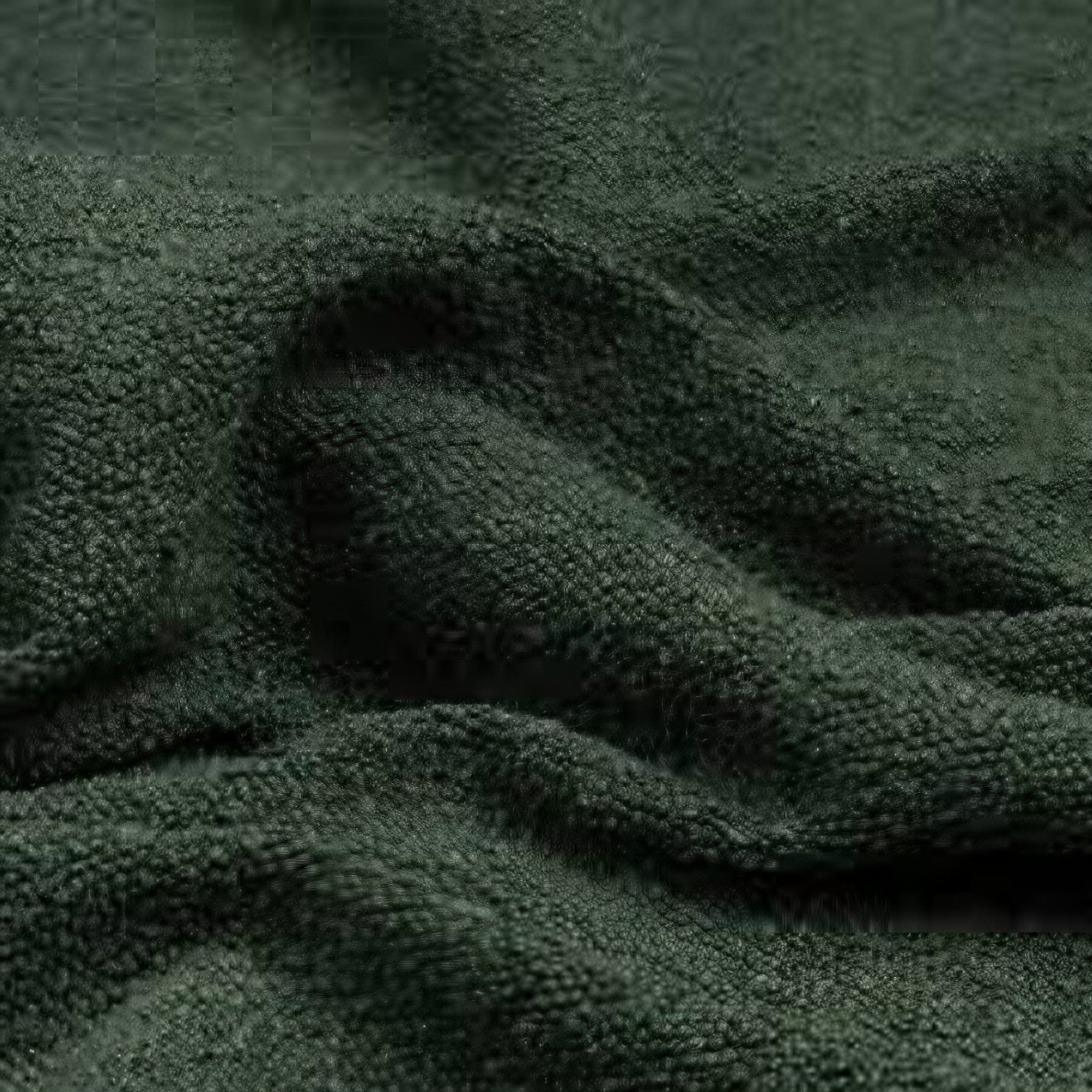 Velluto verde foresta, superficie profonda e vellutata